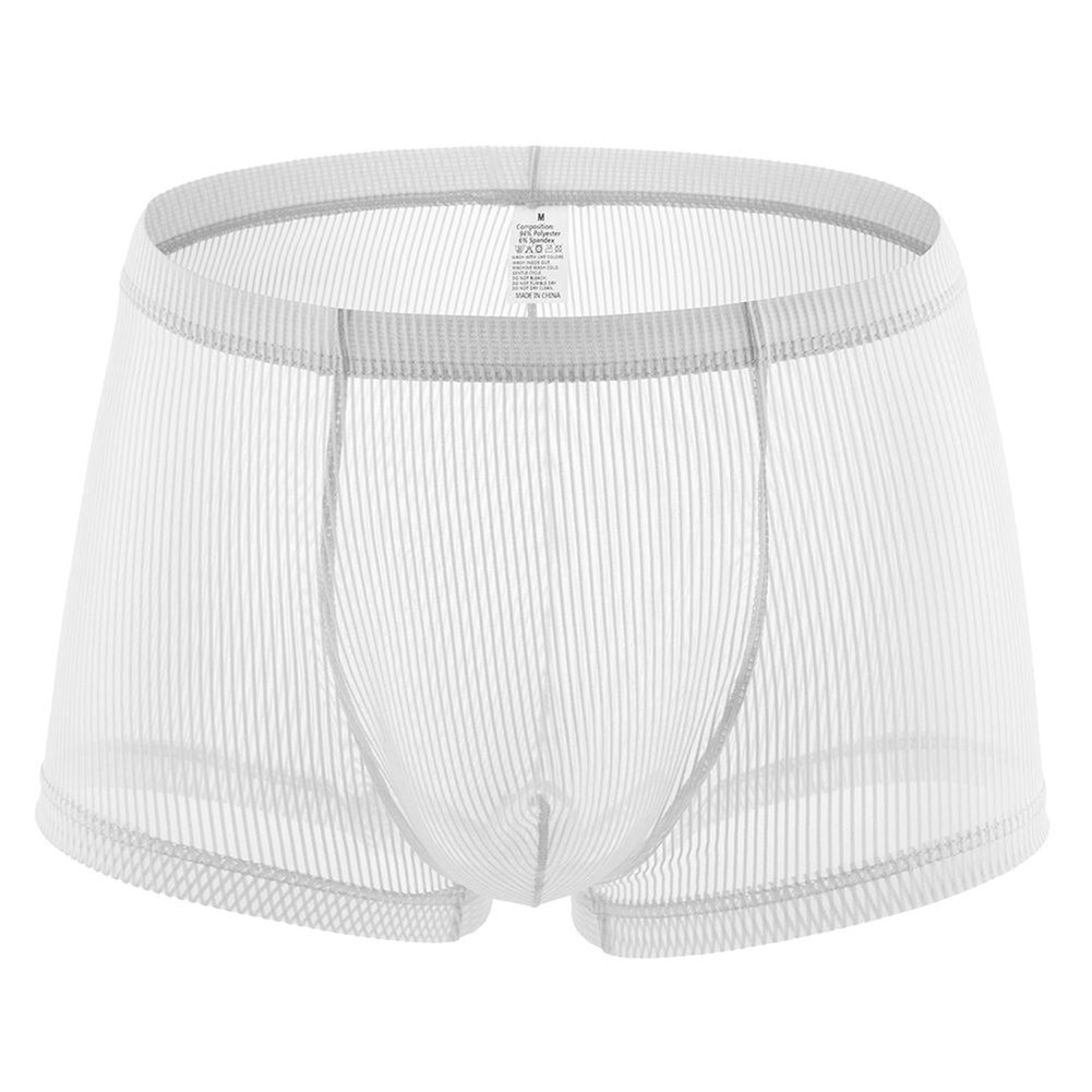 Pouch Boxer Pouch - กางเกงบ็อกเซอร์เซ็กซี่สำหรับผู้ชาย ผ้าตาข่าย ระบายอากาศดี ทรง U-Pouch เอวต่ำ