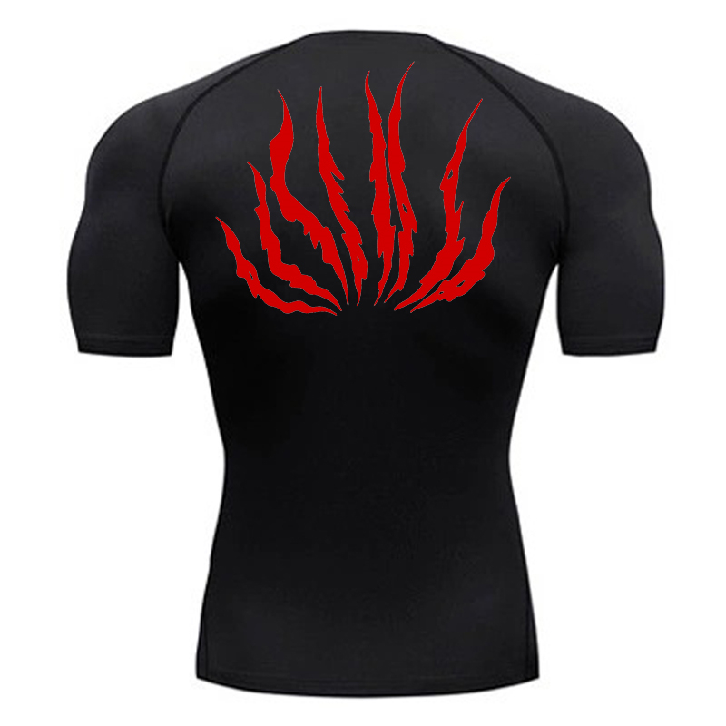 Base Layer Top - พิมพ์กราฟิกกีฬา Quick Dry เสื้อยืดสําหรับชายยิมออกกําลังกายการฝึกอบรมการบีบอัดเสื้อ Undershirts Baselayers