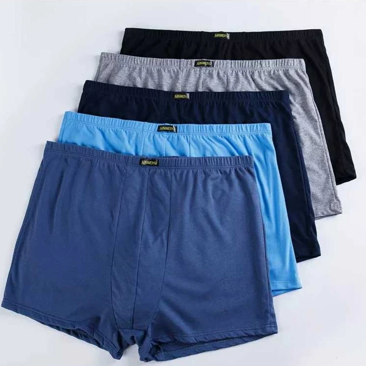 Boxer Brief Pack Cotton - ผ้าฝ้ายผู้ชายกางเกงบุรุษนักมวยหลวม Big PLUS ขนาดกางเกงขาสั้นสําหรับบุรุษกางเกงชาย Breathable ชุดชั้นใน