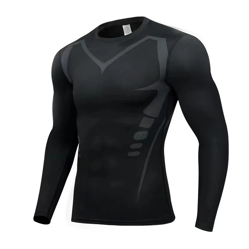 เสื้อยืดกีฬาแขนยาวสำหรับผู้ชาย - T Shirt Tight Fit บทวิจารณ์และราคา