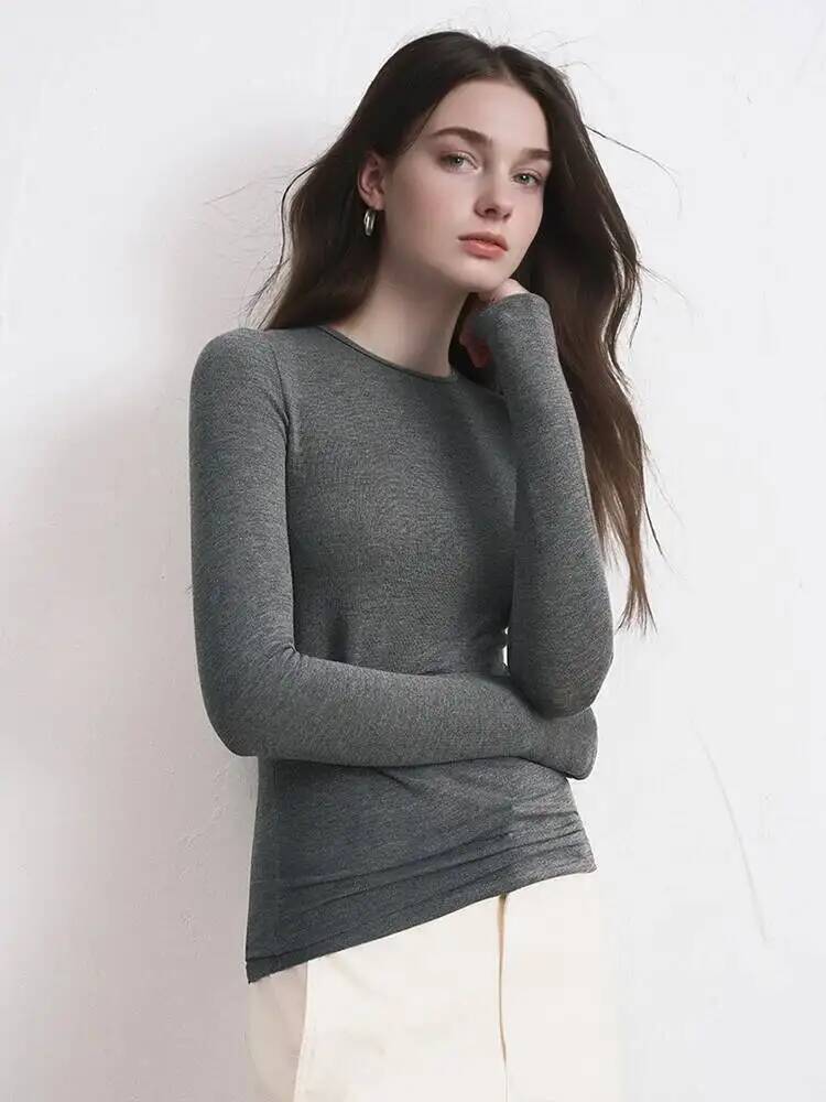 เสื้อผู้หญิงผสมแคชเมียร์ แขนยา - Base Layer Top บทวิจารณ์และราคา